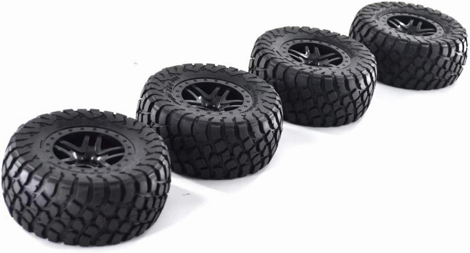4PCS Short Course RC Truck Tires & Wheels - Miuezuth Ultra Soft 110mm 1/10 Tire for Traxxas HSP Tamiya HPI Kyosho RC Model Car Off-road Truck Crawler Racing RC Car Model