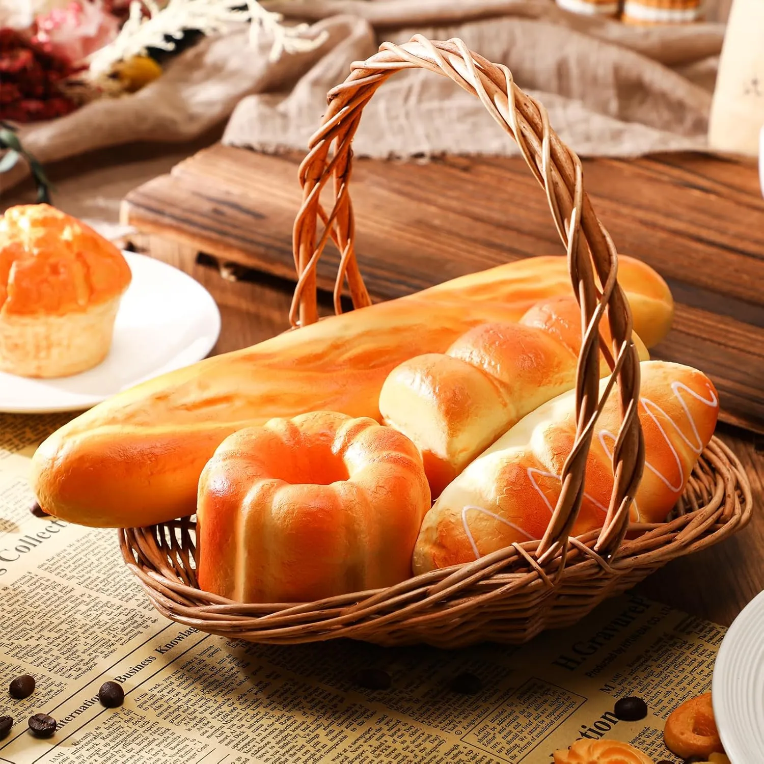 5 Pcs Bread Stress Toy Soft Toast Bread Shape Toy Slow Rising Toy Anxiety Relief Food Toy for Kids Adult Tricky Funny Birthday Gifts Simulation Fake Food Stress Toy Balls(Style 2)