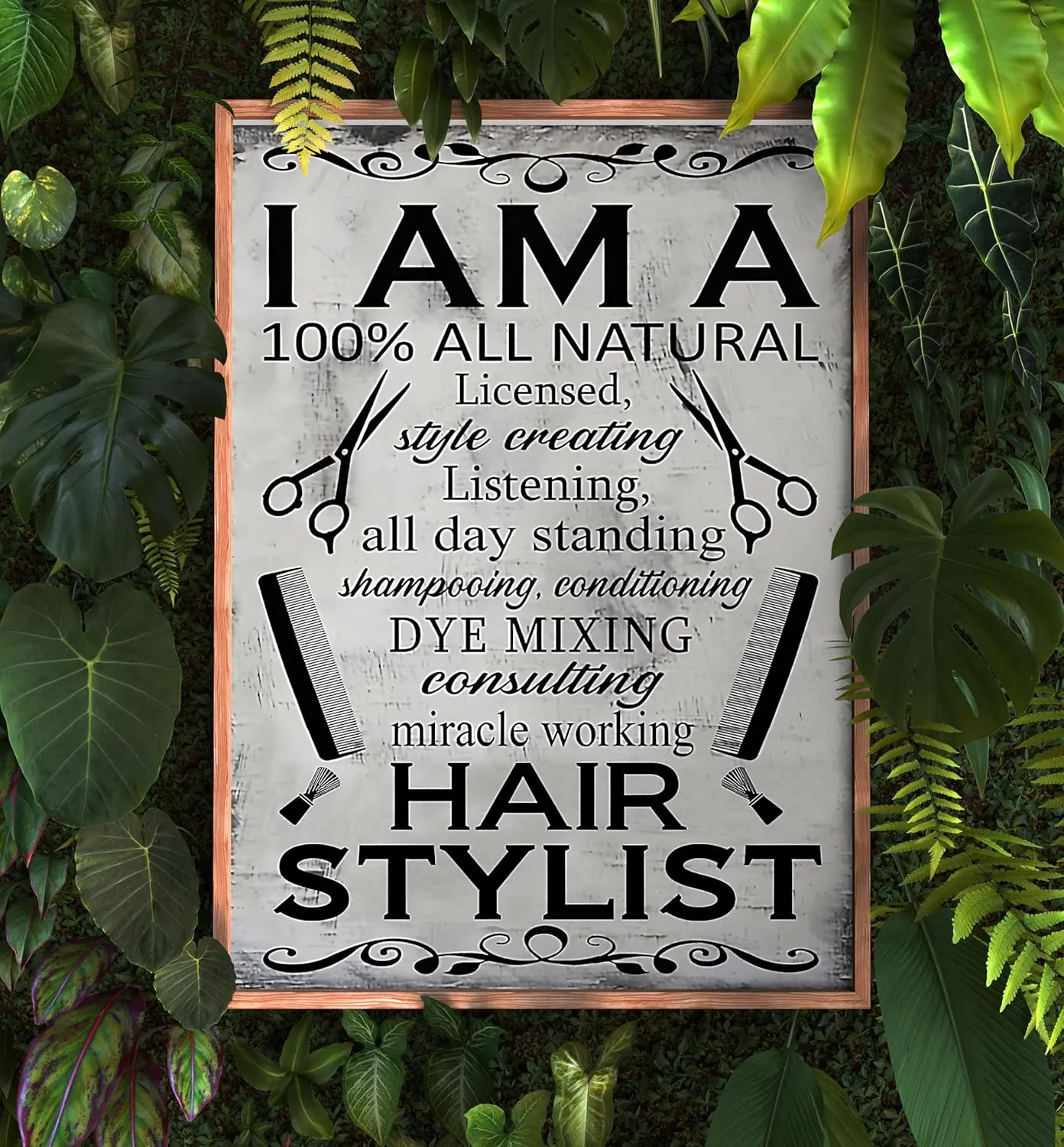 500 Piece Jigsaw Puzzle for Adults and Families I Am A 100% All Natural Licensed, Beauty Salon, Hair Salon, Salon Decor, Hair Stylist, Hair Stylist Quote, New Salon Gift