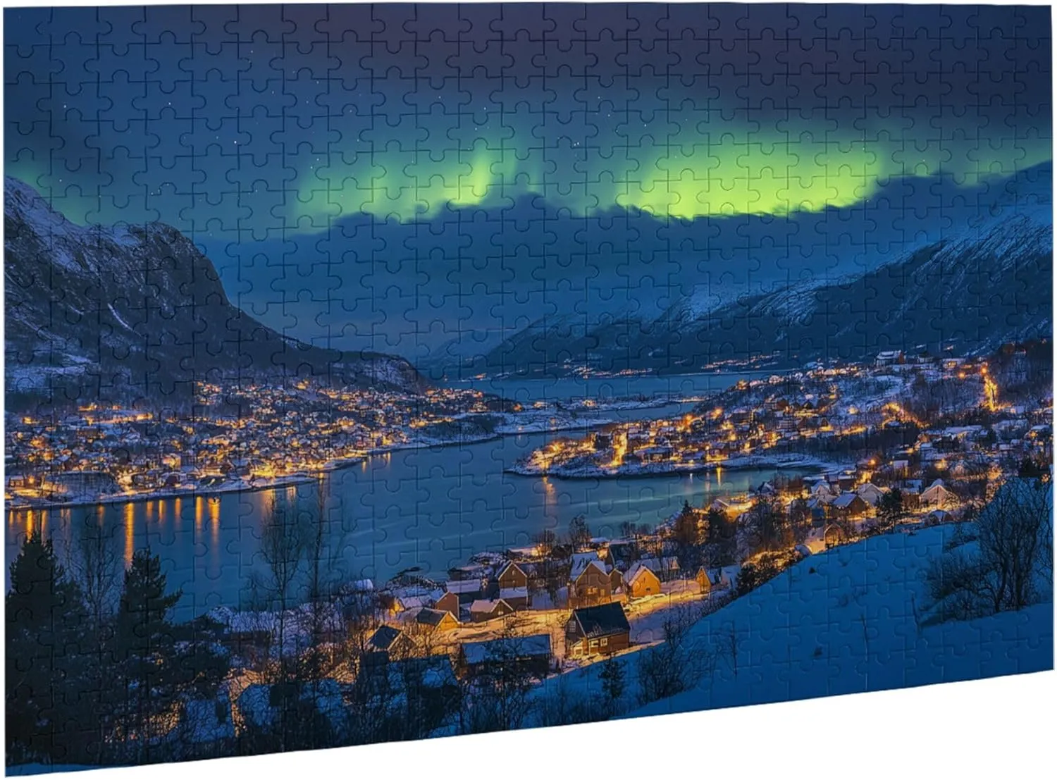 500 Piece Jigsaw Puzzle for Adults Norwegian Polar Towns,Ideal for Relaxation and Family Fun,Enjoy The Puzzle Solving Process,Classic Scenery Wooden Puzzles,Gifts for Friends and Family