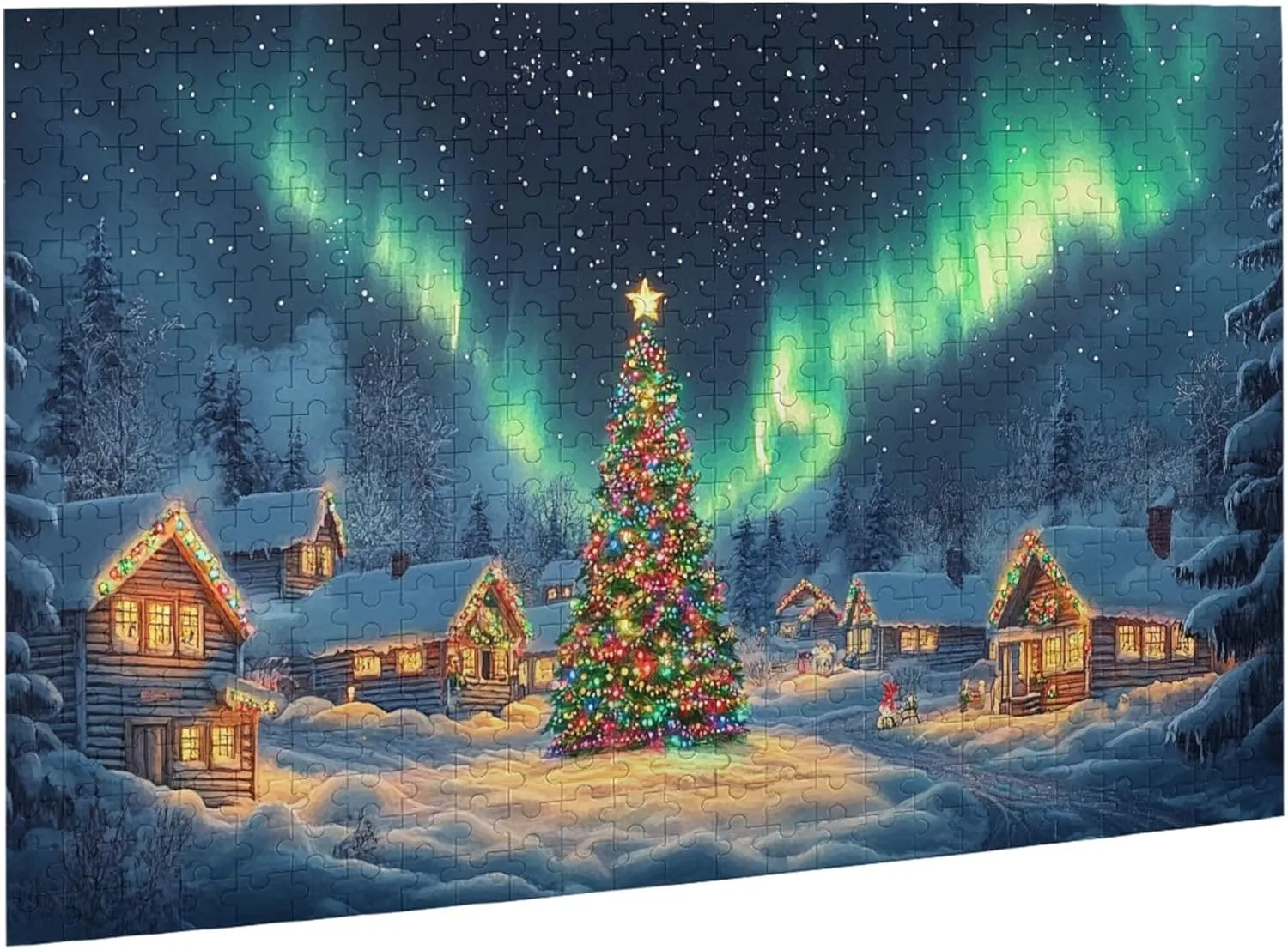 500 Piece Jigsaw Puzzles Polar Christmas Snow Scenery,Creative Activity Hobbies for Adults,Collectible Puzzle Featuring Christmas,Classic Wooden Puzzle for Adults