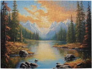 500 Piece Puzzle For Adults Alpine At Dawn,Challenging Scenic Puzzle For Adult,Ideal For Relaxation And Family Fun,Enjoy The Puzzles Solving Process,Stunning Artwork