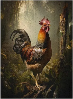 500 Pieces Puzzles for Adults - Rooster Stands in The Jungle Challenging High Difficulty Jigsaw Puzzle,Great Gift for Jigsaw Lovers for Family Fun & Couples