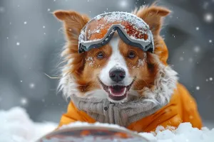 500 Pieces Ski Puppy, Exquisite Animal Puzzle, Solid Block Puzzle, Adult Challenge Activity, Unique Gift Ideal Gift and Home Decor Challenging Puzzle Experience