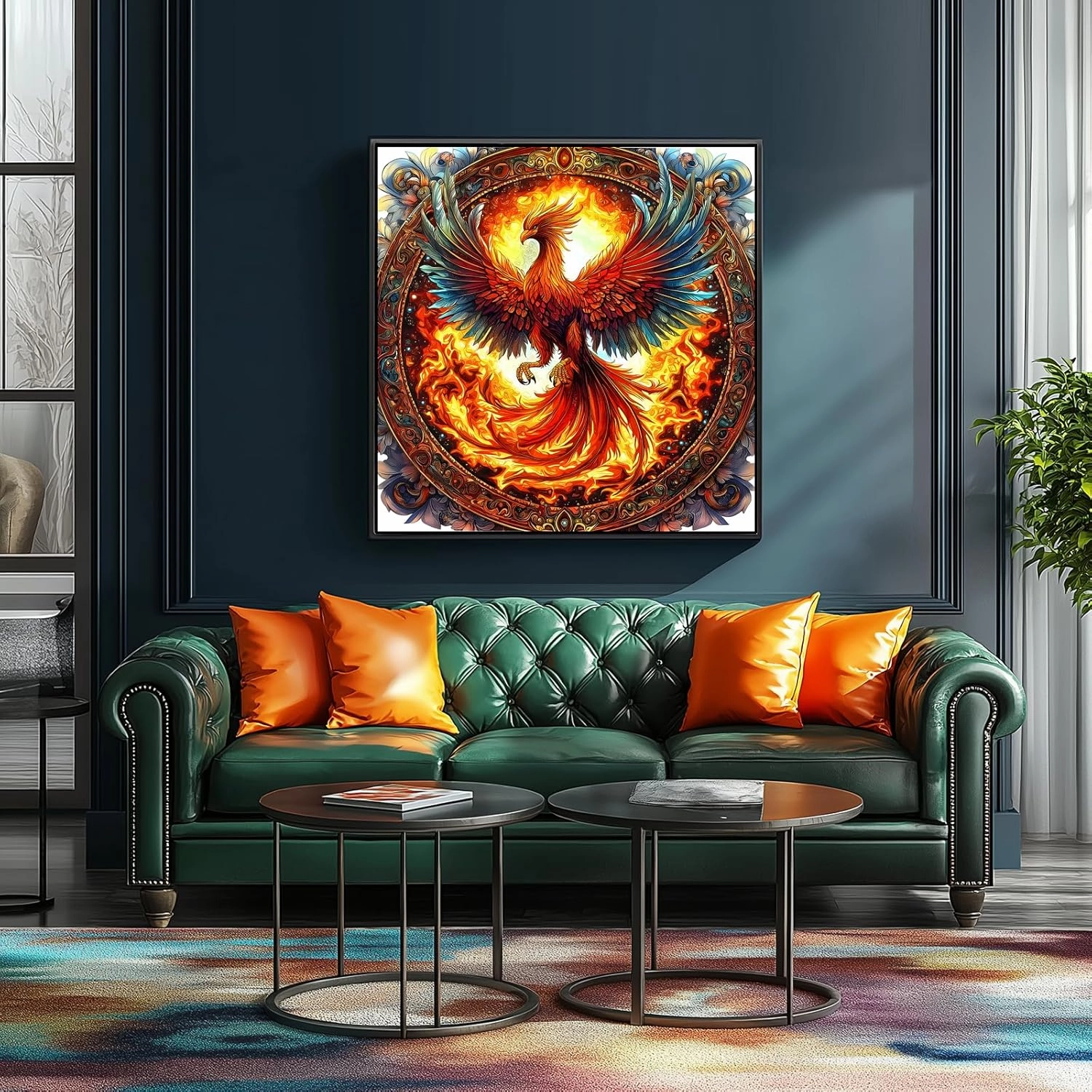 500 Piece Puzzles for Adults Clearance, Phoenix Rising Jigsaw Puzzle - Mythical Fire Bird Art, Challenging Collector's Edition 20x20 Inch
