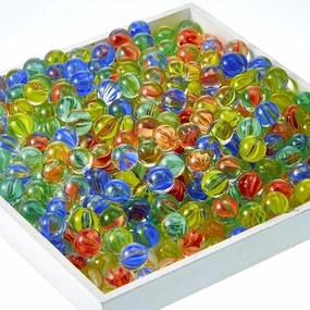 500 Pieces Color Mixing Glass Marbles 0.56 Inch Cat Eyes Marbles Bulk Solid Glass Colorful Round DIY Craft for Kids Slingshot Home Decoration Chinese Checkers Game