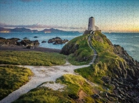 500 Pieces Jigsaw Puzzles for Adults Lighthouse Island Wales UK Puzzles Clearance Puzzles Great Gift for Boys Girls Family Activity Fun Puzzle Games Toys