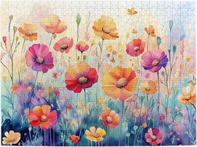 500 Pieces of Adult Wooden Puzzle - The Flowers on The Grassland are Bright and Colorful,an Ideal Choice for Exercising brainpower,Patience and Hands-on Ability，Gifts for Family