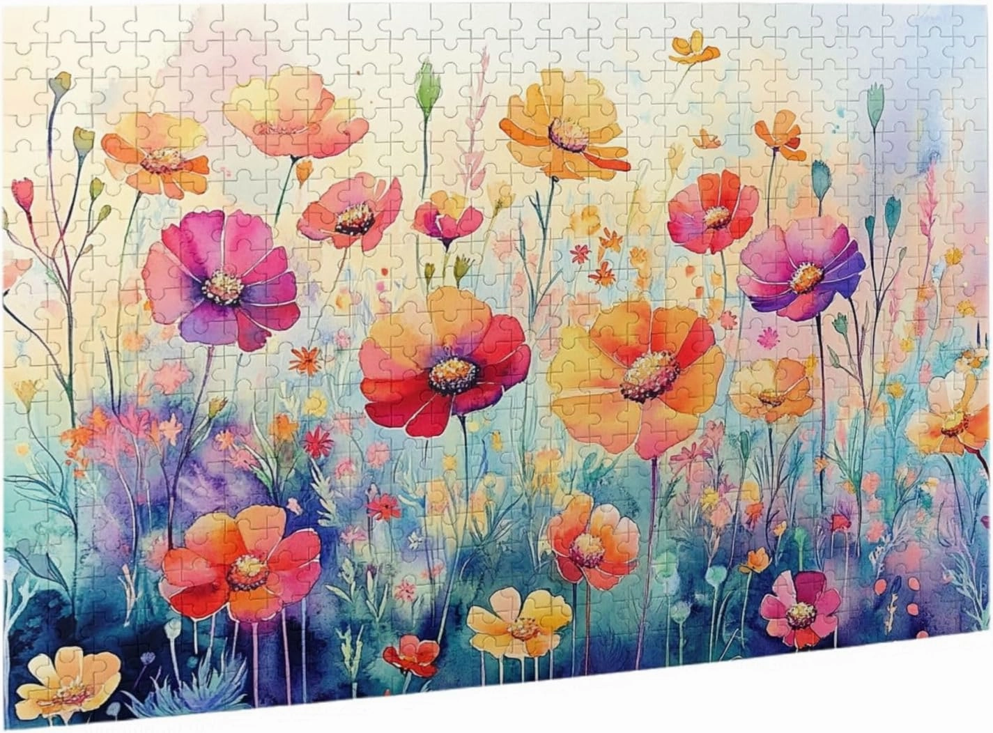 500 Pieces of Adult Wooden Puzzle - The Flowers on The Grassland are Bright and Colorful,an Ideal Choice for Exercising brainpower,Patience and Hands-on Ability，Gifts for Family