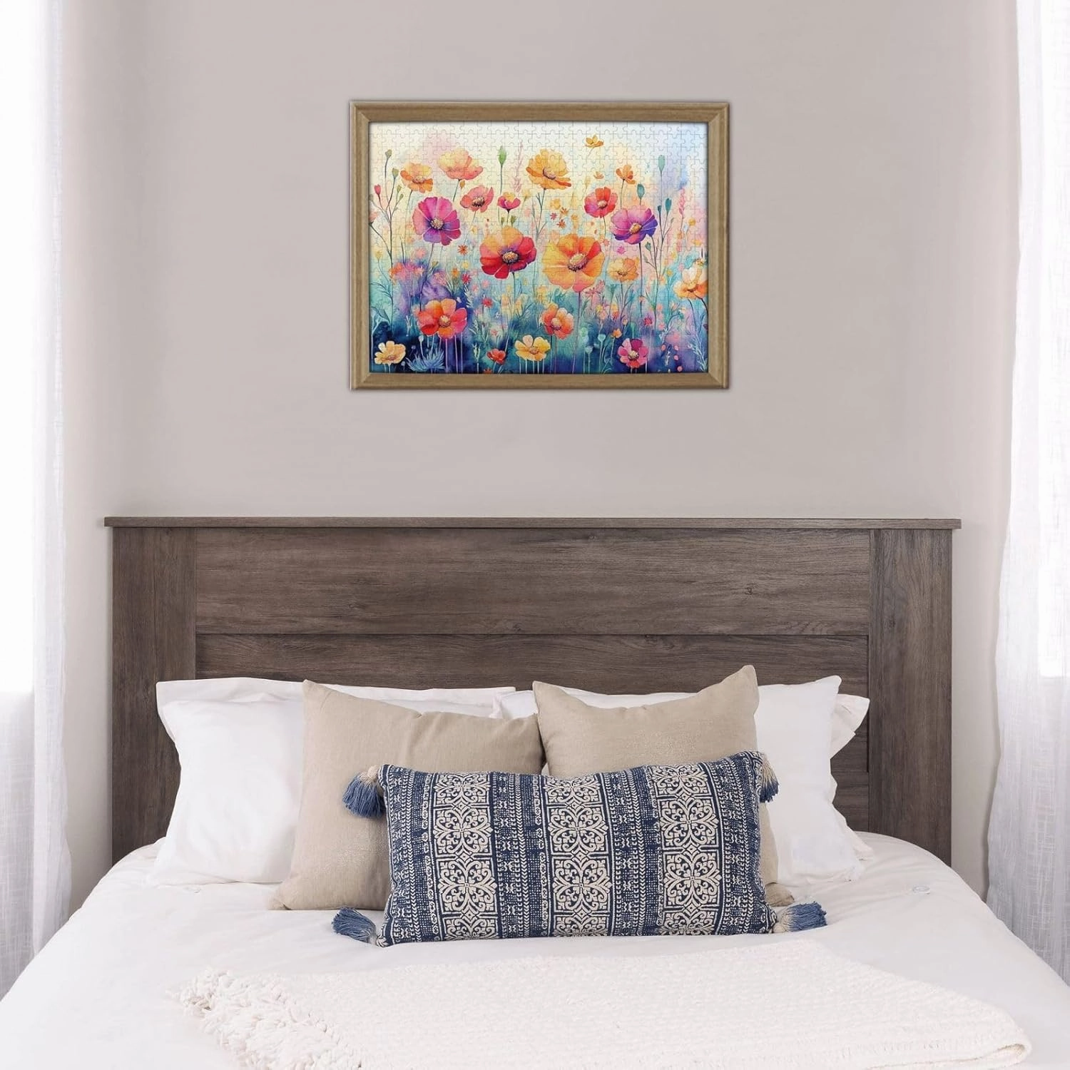 500 Pieces of Adult Wooden Puzzle - The Flowers on The Grassland are Bright and Colorful,an Ideal Choice for Exercising brainpower,Patience and Hands-on Ability，Gifts for Family