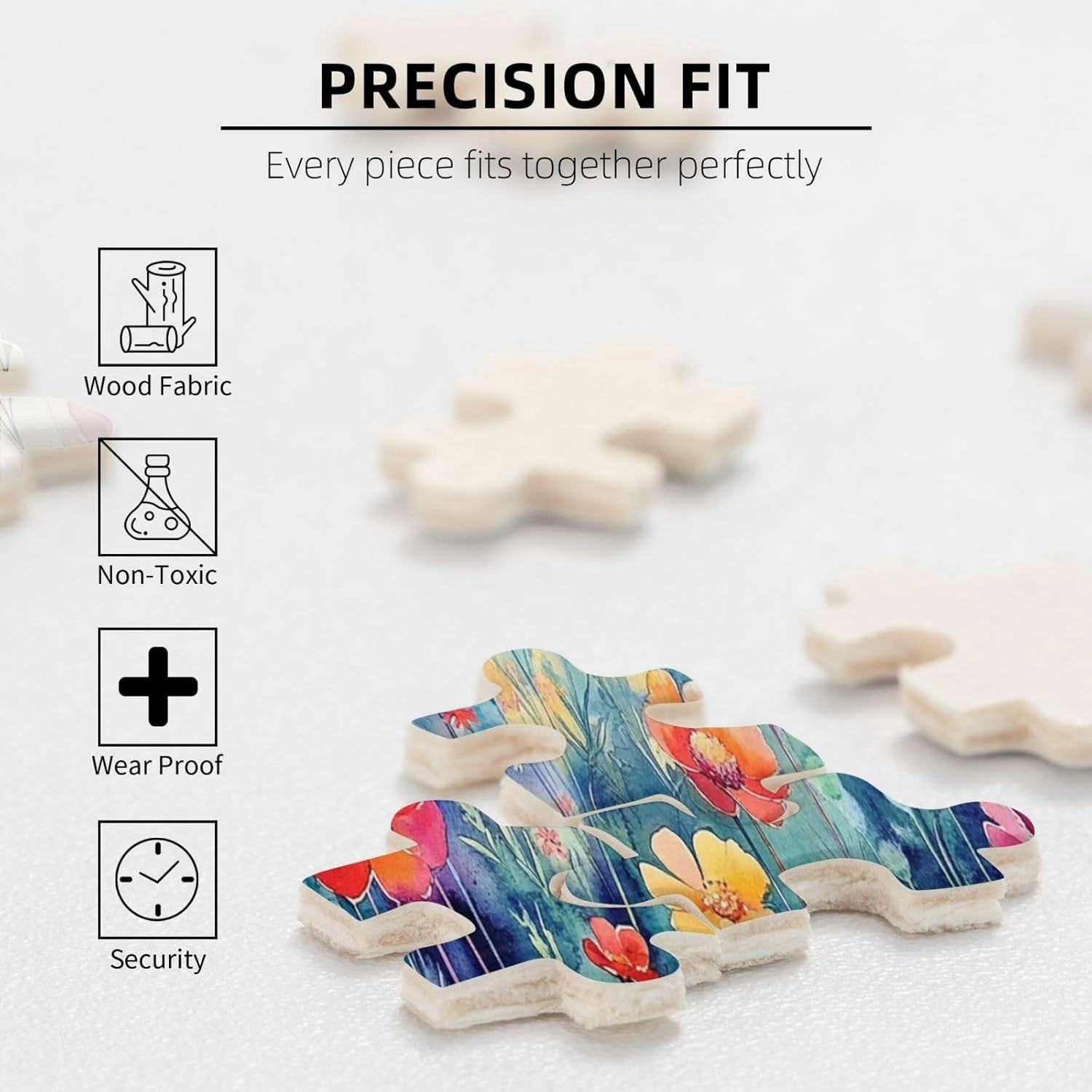 500 Pieces of Adult Wooden Puzzle - The Flowers on The Grassland are Bright and Colorful,an Ideal Choice for Exercising brainpower,Patience and Hands-on Ability，Gifts for Family