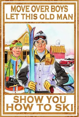 500Pcs Challenging Puzzle Jigsaw Puzzle for Adults Skiing Couple, Move Over Boys Let This Old Man Show You How to Ski Puzzle Puzzle Home Wall Decor DIY Leisure for Family Friends Holiday Puzzle