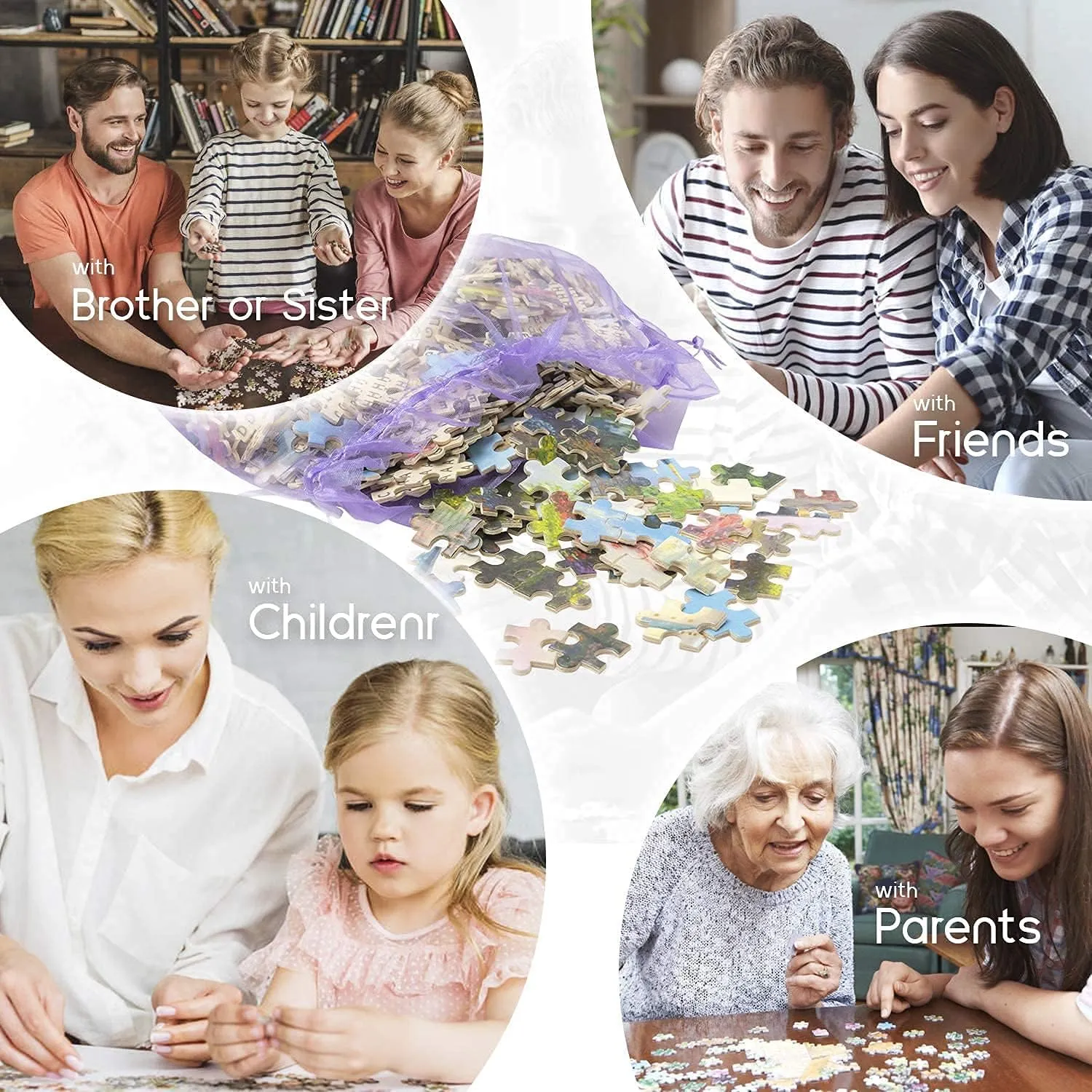 500Piece Puzzle for Adults Jigsaw Puzzles Thick Sturdy Hard Challenging Difficult Party Games Props The Blue Red Colors Siamese Betta Fish Puzzles for Adults