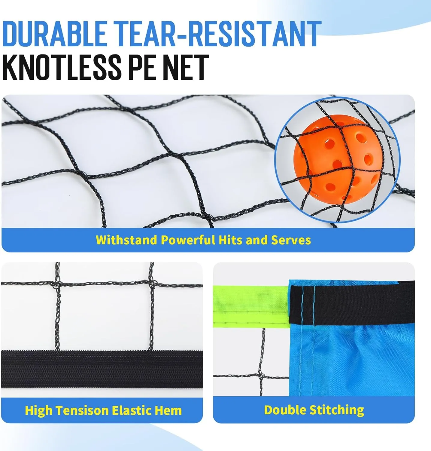 5ft / 10ft / 12.5 ft Mini Pickleball Net for Driveway Backyard with 3 Pickleballs, Carry Bag, Chalks, Portable Half Court Small Pickleball Net for Adults Kids Beginners Pros