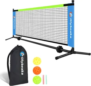 5ft / 10ft / 12.5 ft Mini Pickleball Net for Driveway Backyard with 3 Pickleballs, Carry Bag, Chalks, Portable Half Court Small Pickleball Net for Adults Kids Beginners Pros