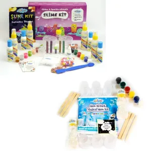 68 Pieces DIY Ultimate Combo of Snow and Slime Kit - Pack of 3 (5-12 Years)