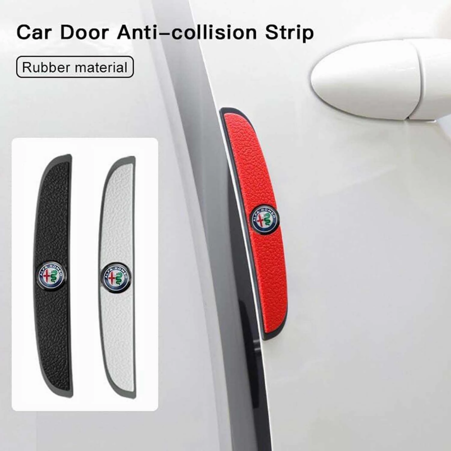 6PCS Car Door Edge Guard Protectors,Car Door Edge Guards,for Alfa Romeo 159 Giulietta Giulia 147 156 Mito,Vehicle Side Door Self-Adhesive Anti-Scratch Strips,Car Door Trim Accessories