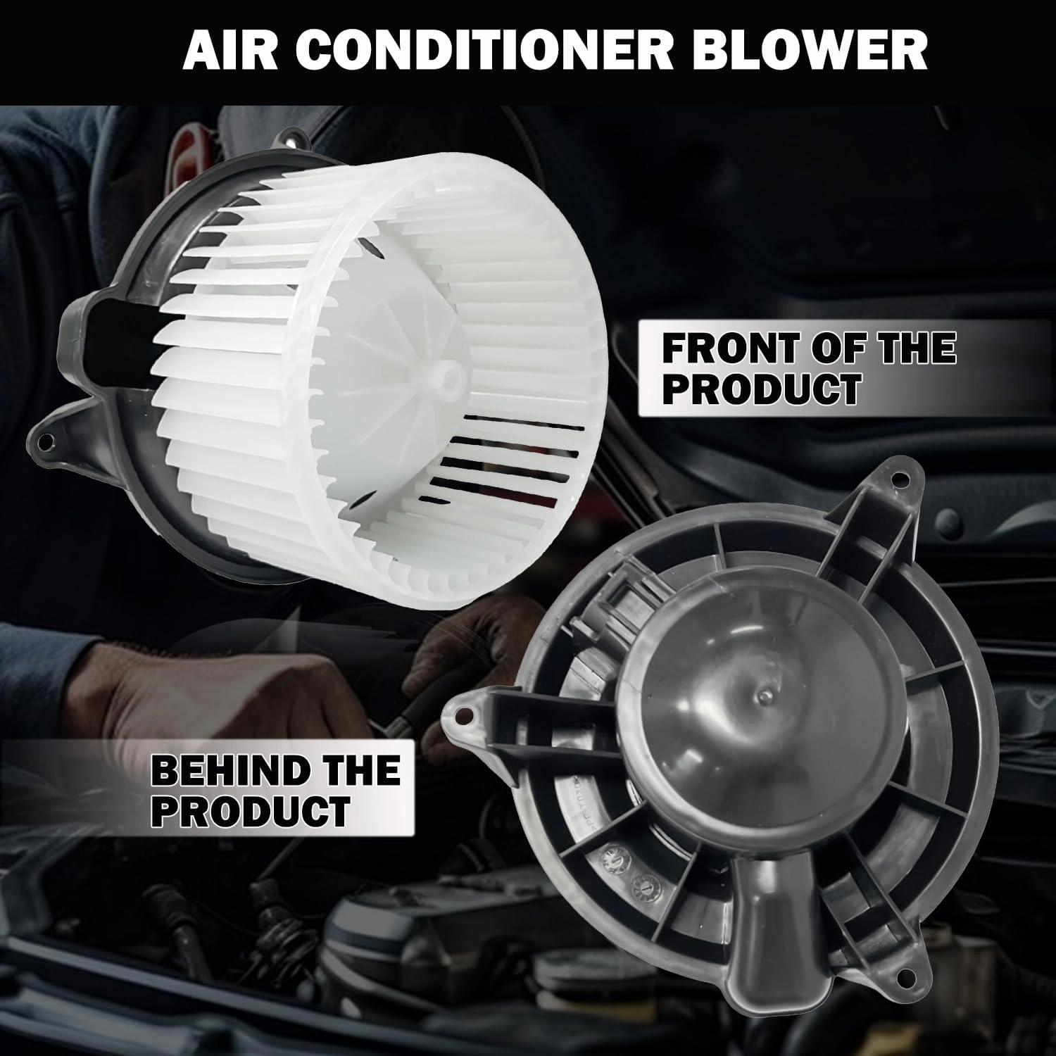 700101 Rear AC Heater Blower Motor Fan Fit for Cadillac Escalade EXT for Chevy Avalanche 1500 2500 Silverado 1500 2500 3500 for GMC Sierra for Hummer H2 88986838, 89019320, 89023346