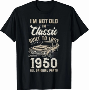 75th Birthday Born in 1950 Classic Car T-Shirt