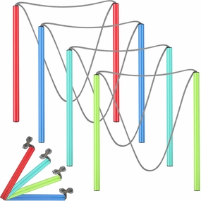 8 Pieces Giant Bubble Wands Big Bubble Wands for Kids Outdoors Bubble Toy for Birthday, Outdoor Activities, Party Favors, Giant Bubble Solution Not Included (Multicolor)