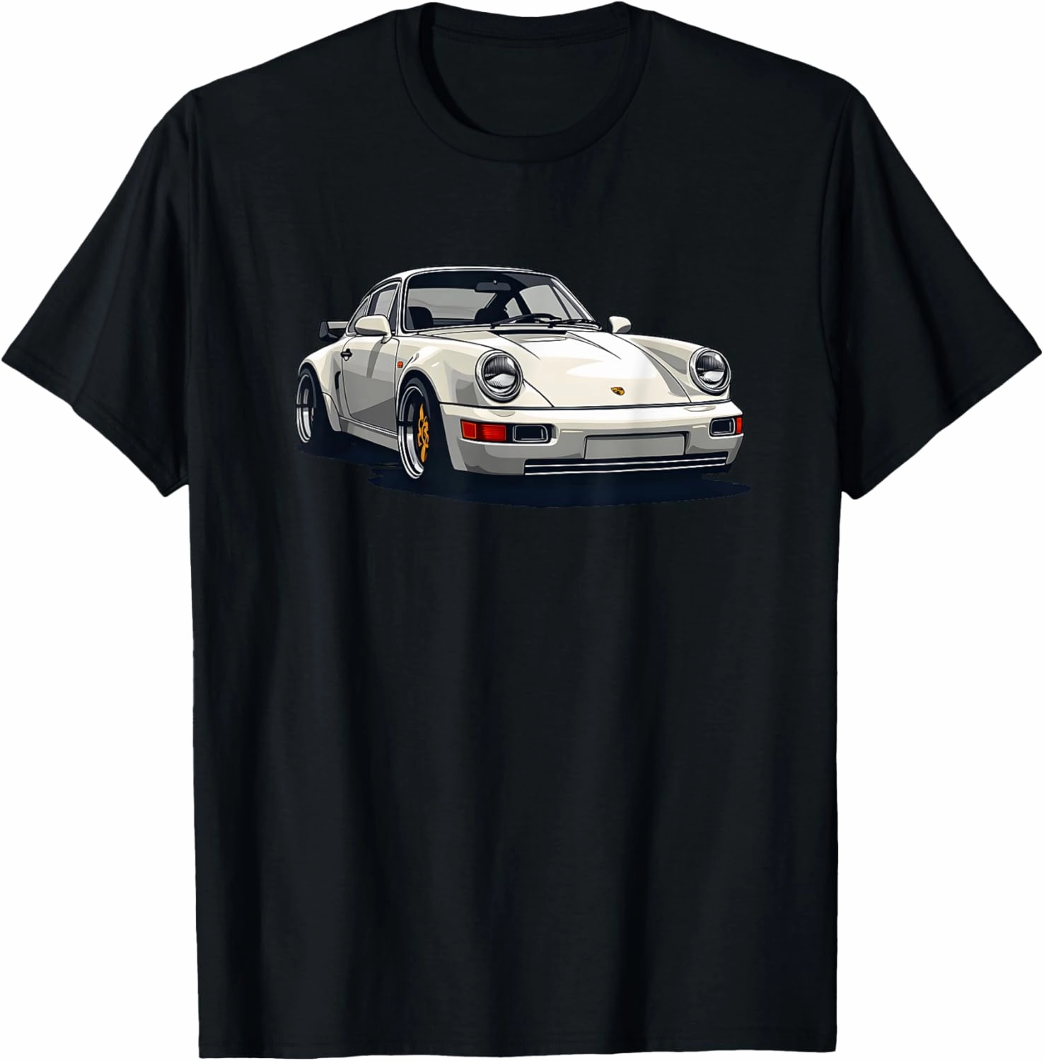 911 Retro Vintage 964 Turbo Car Classic Automotive Track T-Shirt - Black, Small, Unisex-Adults, Short Sleeve, T-Shirt