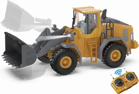 9-Channel Metal RC Wheel Loader - Remote Control Kids Construction Play Toys with Realistic Lights and Sound, 1:20 Scale, Tractor Toys for 3  Boys, Perfect 2024 Kids Birthday Gift for Ages 3-12 