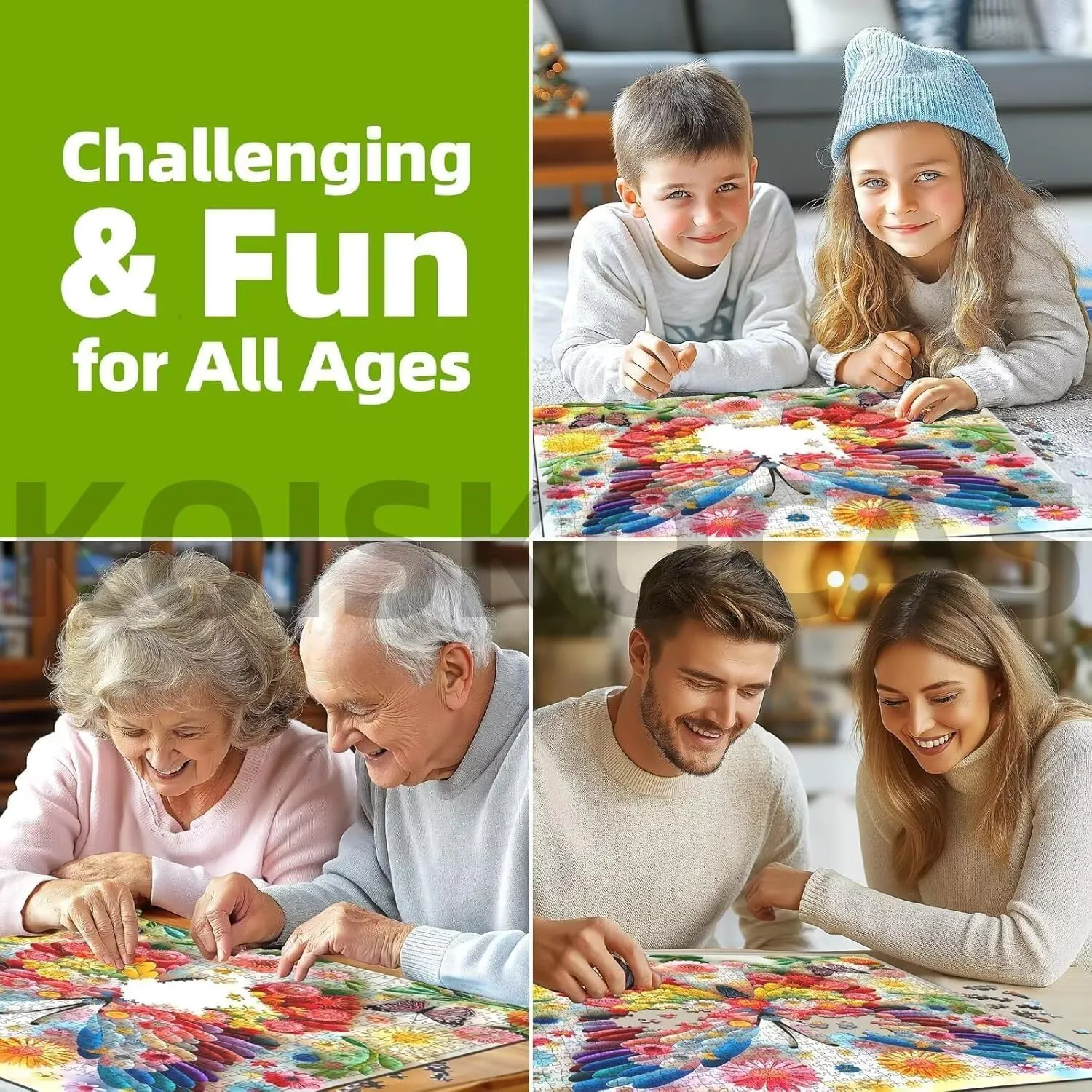 A Beautiful Tree with Bright Colors The Product uses Wooden Puzzles -500PCS for Adults and Children to Brainstorm, Game Nights, Gifts