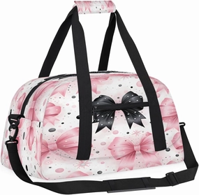 Abstract Bow Tie Kids Overnighter Duffel Bags for Boys, Carry-On Size Sports Gym Bag with Front Zipper Pocket for School Practice or Overnight Travel Weekender Sleepover Tote Bag