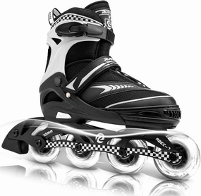 Adjustable Inline Skates for Boys and Girls with Full Light Up Wheels, Outdoor Rollerskates for Kids and Women