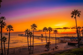 Adult Entertainment Jigsaw Puzzle 500 Pieces San Clemente Pier at Sundown Natural Colorful Jigsaw Puzzles for Adults and Teens Puzzle Toys Wooden Gifts