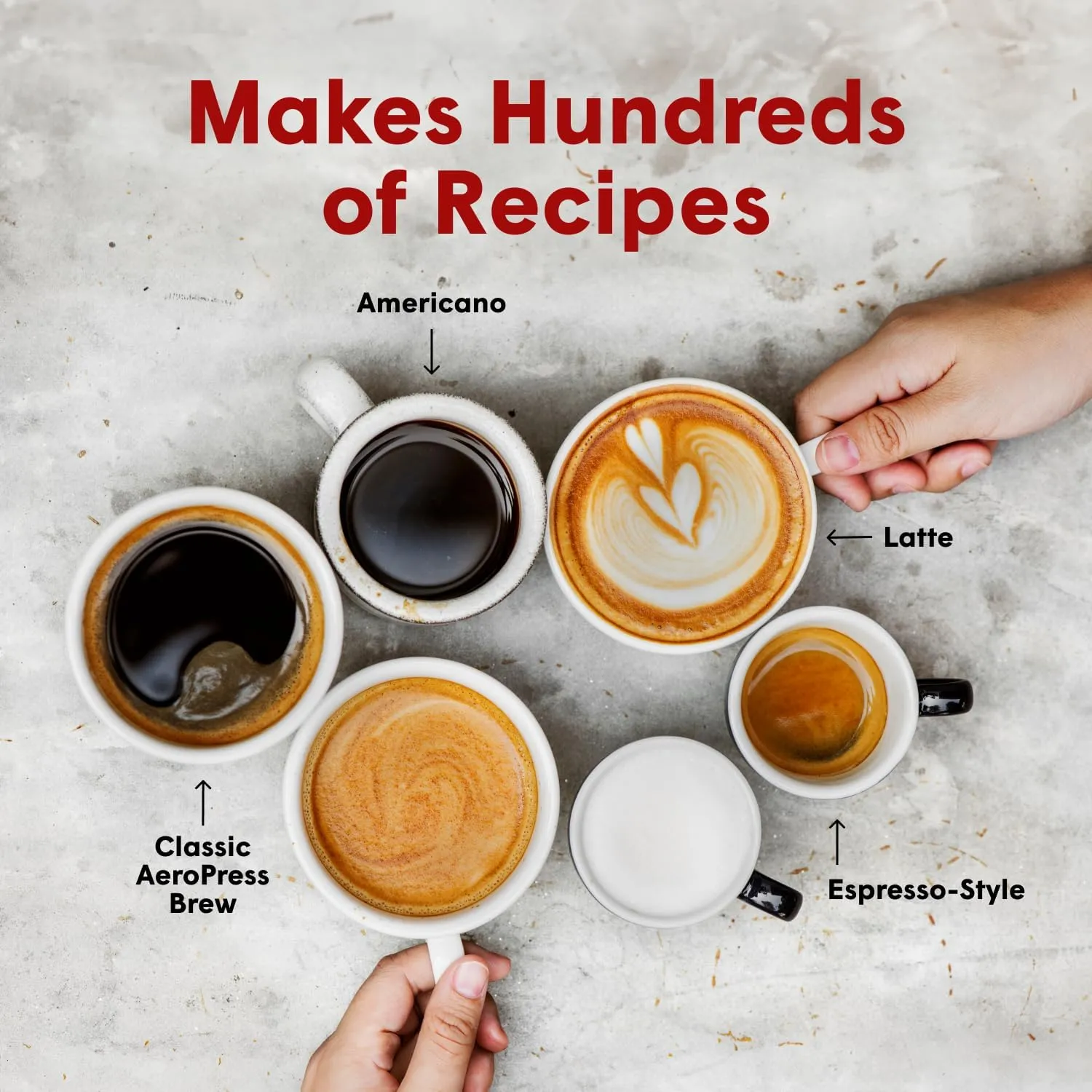AeroPress Original Coffee Press – 3 In 1 Brew Method Combines French Press, Espresso, Full Bodied Coffee Without Grit or Bitterness, Small Portable Coffee Maker for Camping & Travel