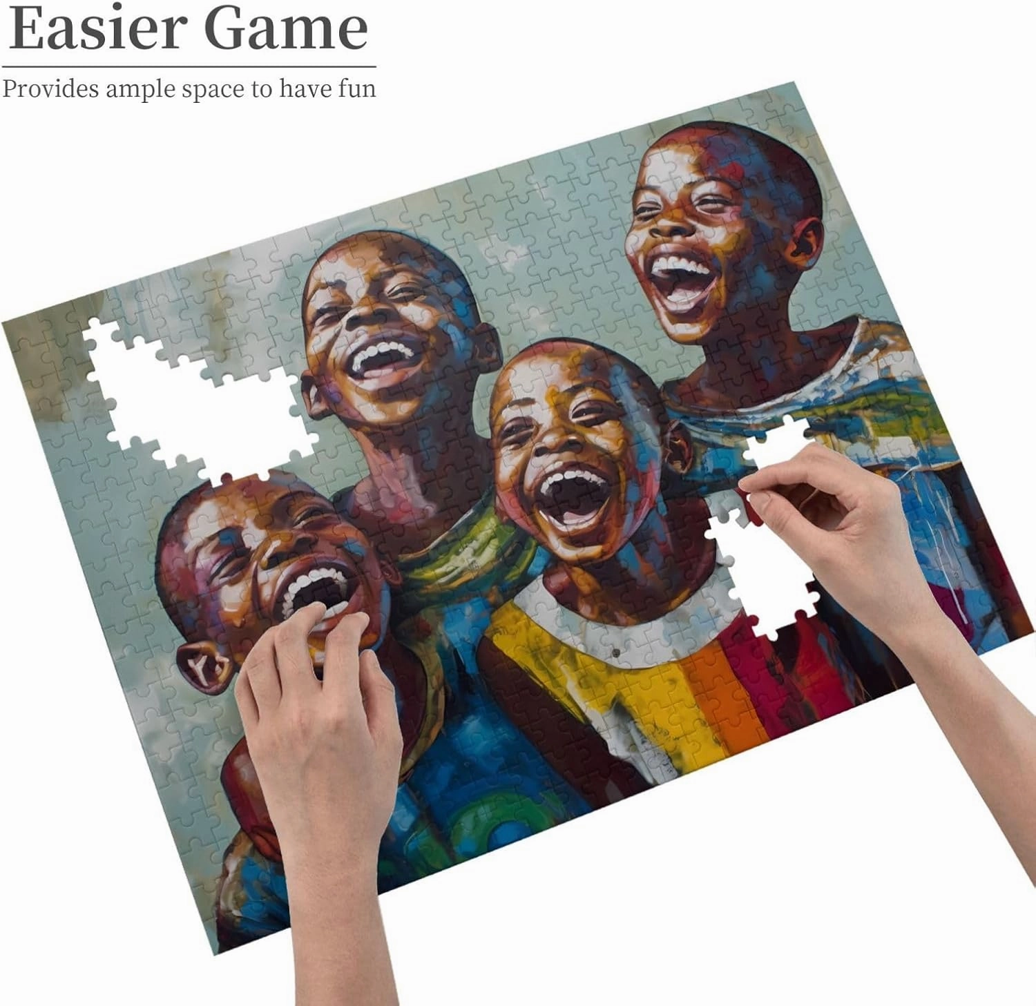 African American Black Jigsaw Puzzles for Teenagers Educational Casual Puzzle Fun Toy Gift for Girl Adults Citizen Home Decoration Puzzles for Adults 500 Piece Puzzles （1 Plastic Box