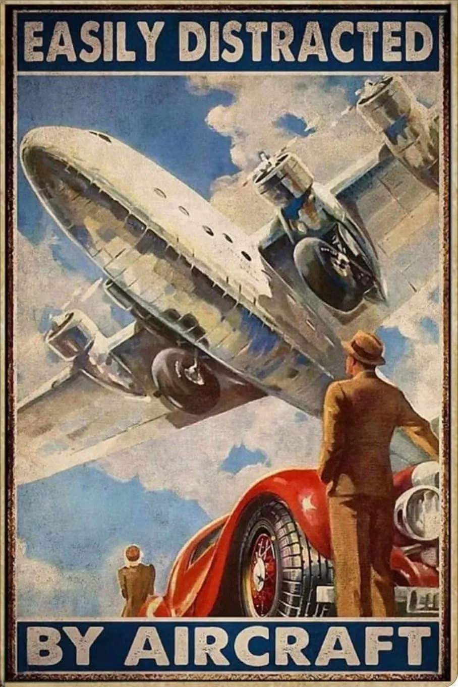Airplane 1000 Piece Jigsaw Puzzle for Adults and Families - Easily Distracted by Airplanes Wooden Jigsaw Puzzle - Family Fun & Leisure Beginner Jigsaw Puzzle Toys for Adults Stress Relief