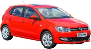 Alloy Resin Car Vehicle Model 1 18 Fit for Volkswagen Polo 2016 Refined Car Model Adult Classic Collection Static Display Boy Toys Yellow Festive Deluxe Gift (Color : Red)