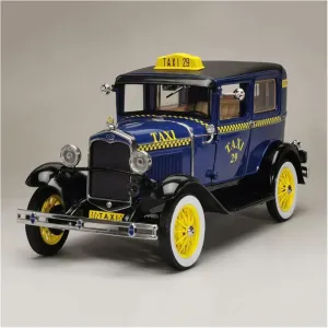 Alloy Resin Car Vehicle Model Fit for Ford A Series 1931 1 18 Alloy Taxi Classic Model Adult Souvenir Collection Static Display Festive Deluxe Gift