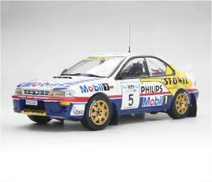 Alloy Resin Car Vehicle Model Fit for Subaru Impreza WRC 1 18 Alloy Pulling Force Racing Car Model Decoration Collection Gift Festive Deluxe Gift (Color : C)