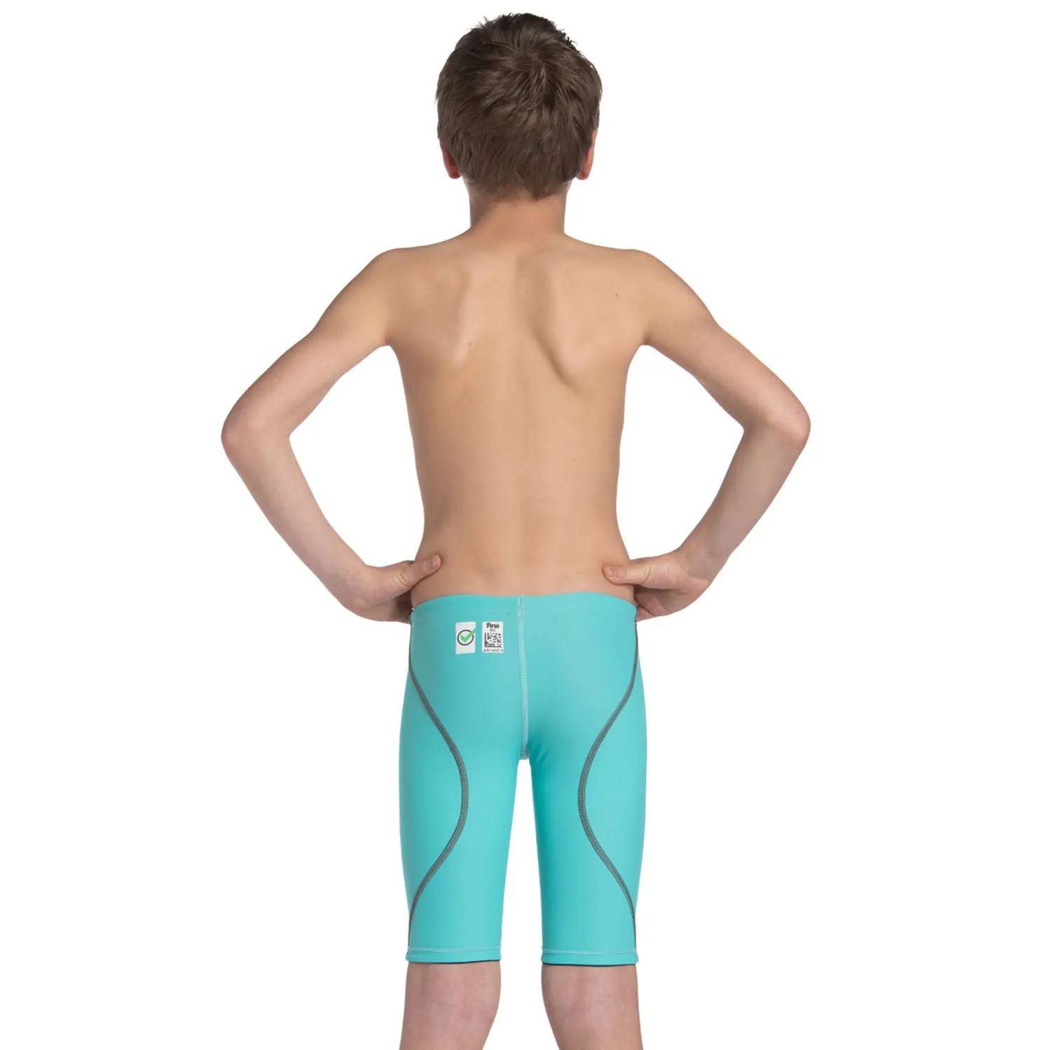Arena Boys' Powerskin ST Next Racing Jammer - Aquamarine