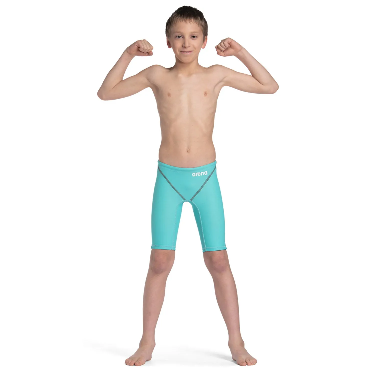 Arena Boys' Powerskin ST Next Racing Jammer - Aquamarine