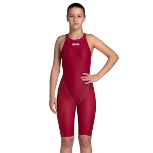Arena Girls' Powerskin ST Next Racing Suit Open Back - Deep Red