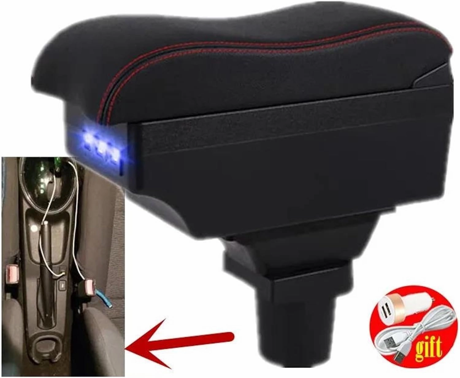Armrest Box for Ravon for Nexia R3 Car Interior Retrofit Parts Double Layer Armrest Storage Box Center Console Armrest Pillow Car Arm Rest