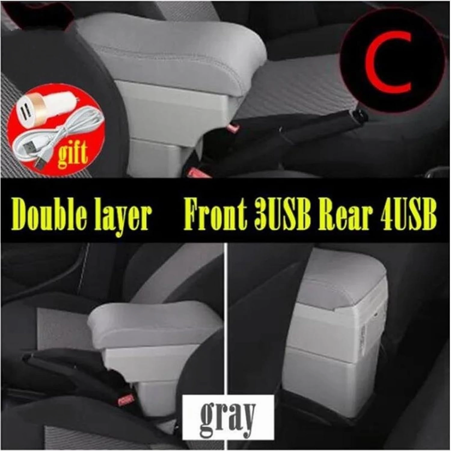 Armrest Box for Ravon for Nexia R3 Car Interior Retrofit Parts Double Layer Armrest Storage Box Center Console Armrest Pillow Car Arm Rest
