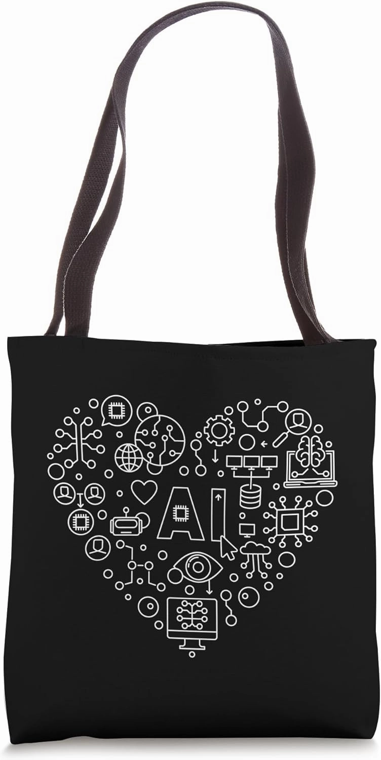 Artificial Intelligence Heart - AI Tech for PC Geek Tote Bag