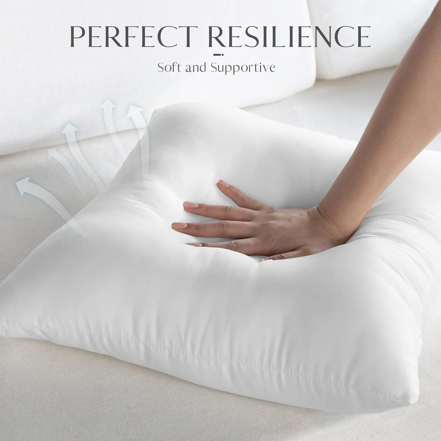 Ashler 20 x 20 Outdoor Pillows, Waterproof Inserts Set of 2 Throw Pillow Inserts, Hypoallergenic Stuffer Sham Square Pillow Insert for Patio, Bench, Garden, Indoor Outdoor Decorative