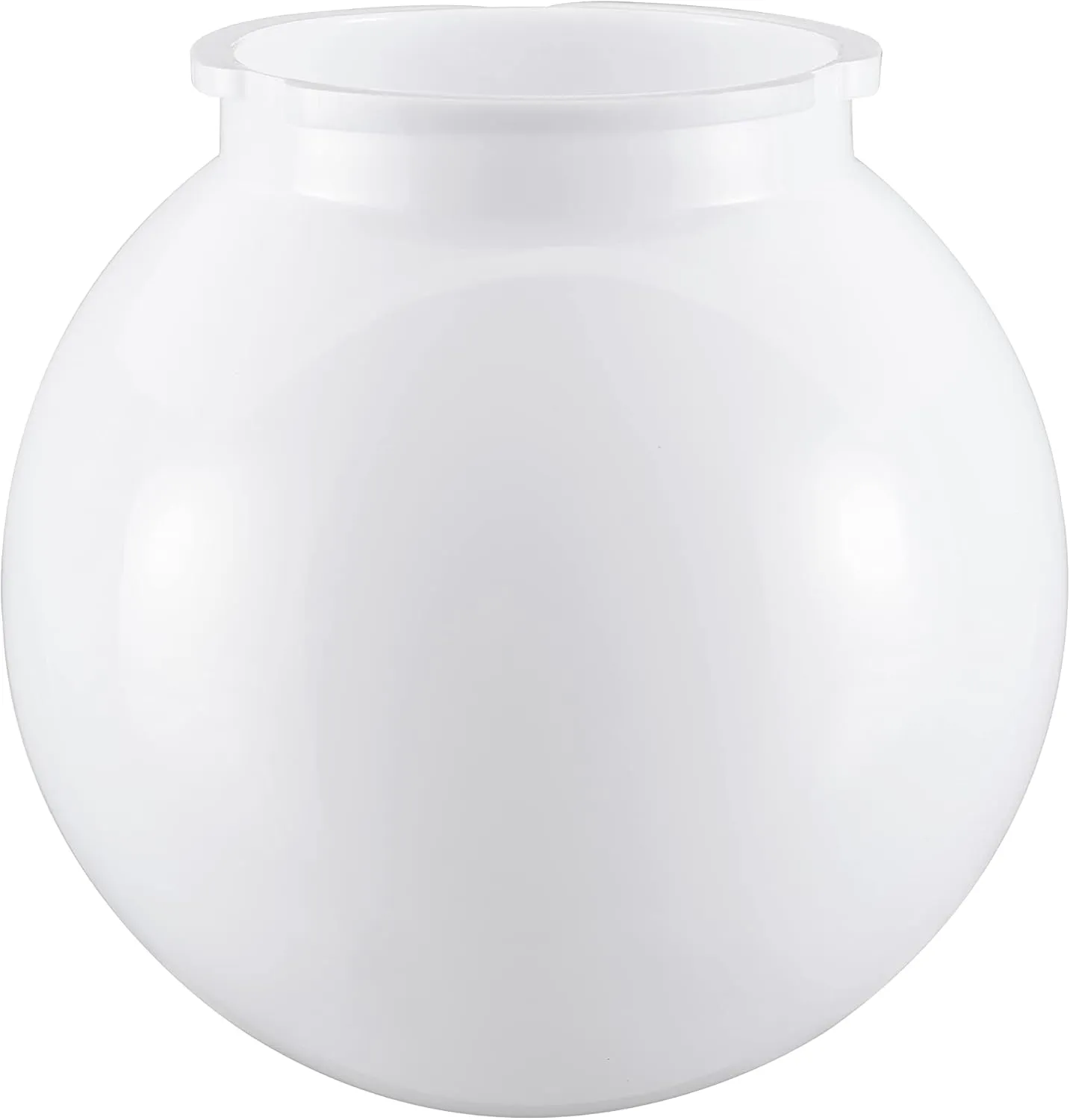 Aspen Creative 28001-11, 6" White Acrylic Replacement Lamp Post Globe with 3-3/4" Twist Lock Neck
