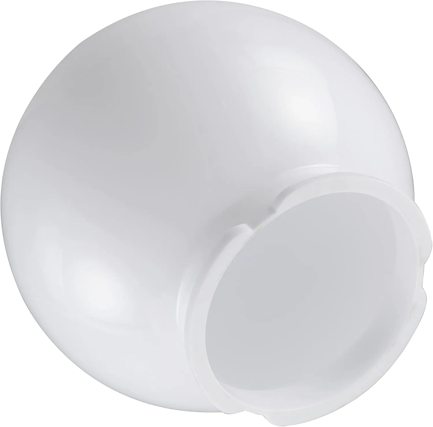 Aspen Creative 28001-11, 6" White Acrylic Replacement Lamp Post Globe with 3-3/4" Twist Lock Neck