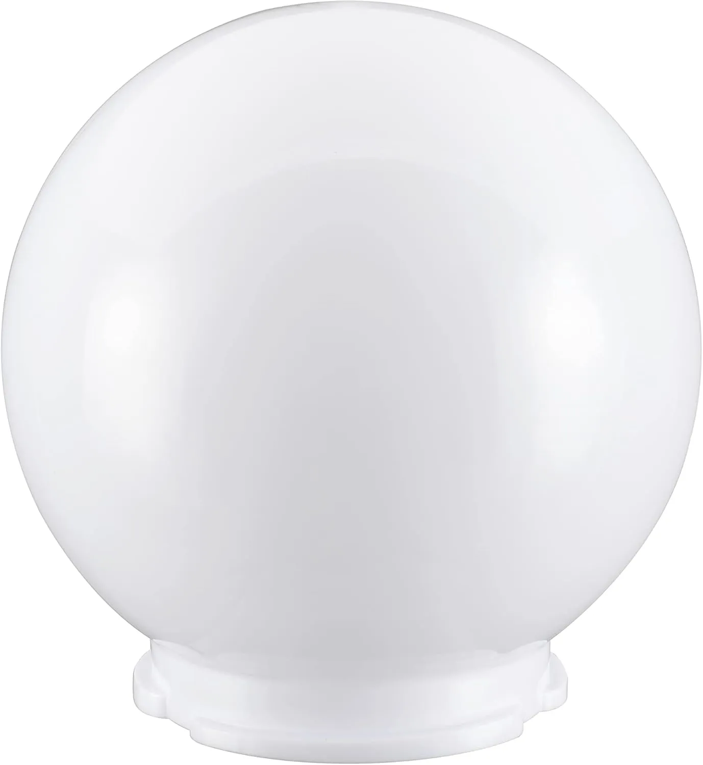 Aspen Creative 28001-11, 6" White Acrylic Replacement Lamp Post Globe with 3-3/4" Twist Lock Neck