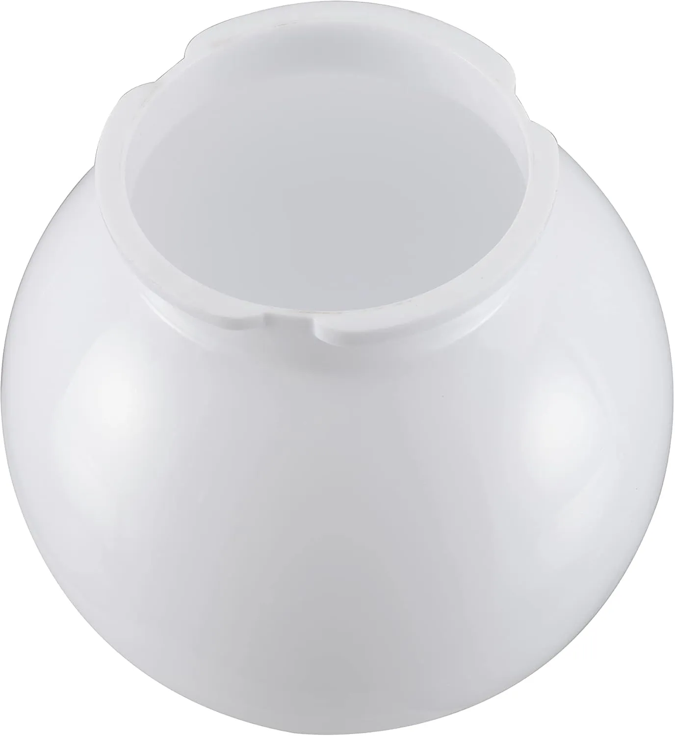 Aspen Creative 28001-11, 6" White Acrylic Replacement Lamp Post Globe with 3-3/4" Twist Lock Neck