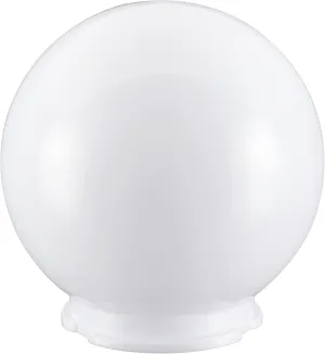 Aspen Creative 28001-11, 6" White Acrylic Replacement Lamp Post Globe with 3-3/4" Twist Lock Neck