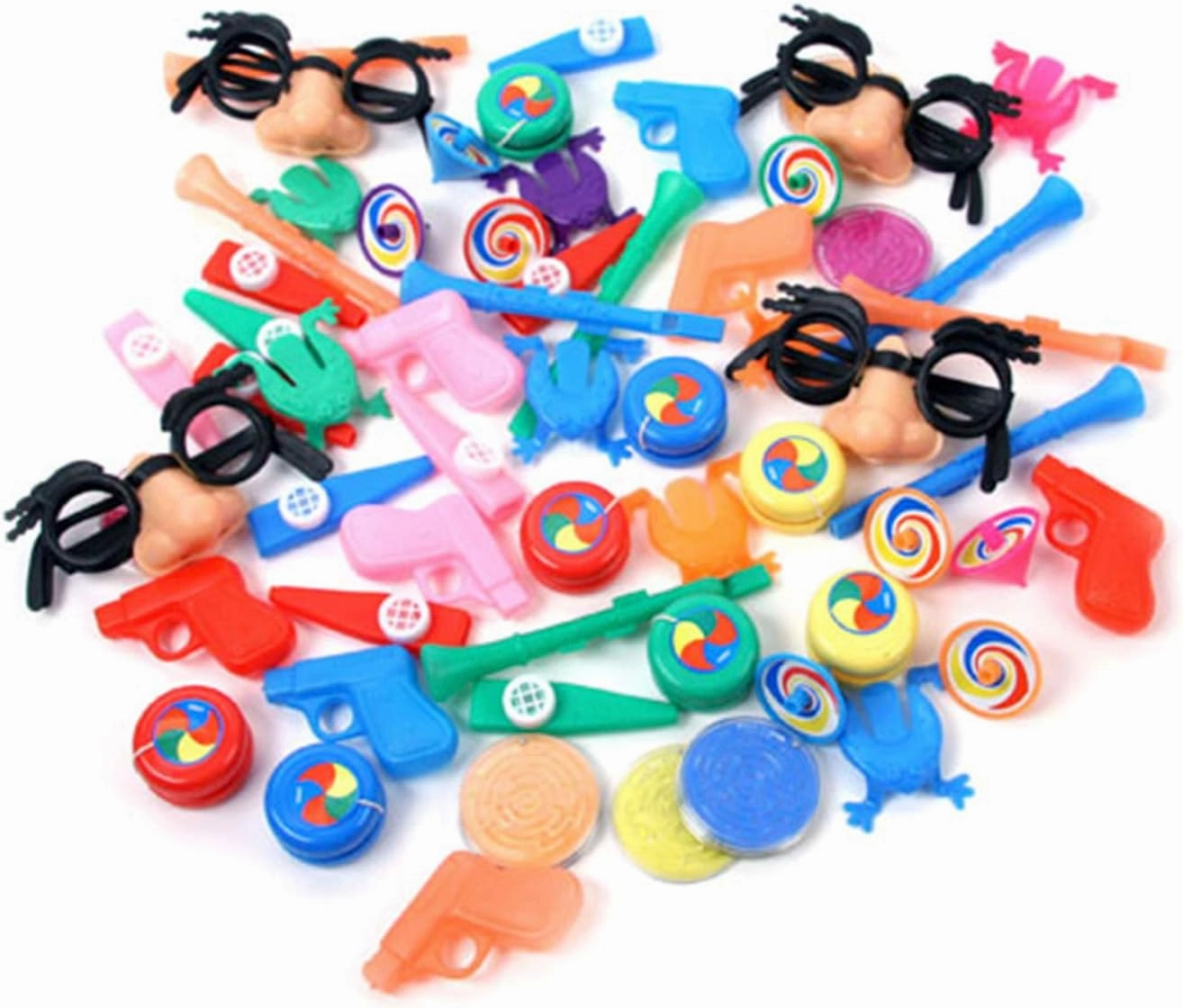 Assorted Designs Pinata Fillers - 64 Pieces (8 Designs) - Perfect for Celebrations and Events