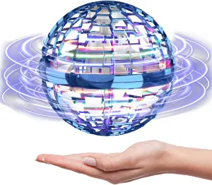 ATHLERIA Magic Flying Orb Ball Toys with Lights,UFO Hand Operated Mini Drones,Cosmic Globe Hover Ball, Boomerang Summer Outdoor Toys,Coolest Birthday Gifts for 6 7 8 9 10  Year Old Boys Girls Teens